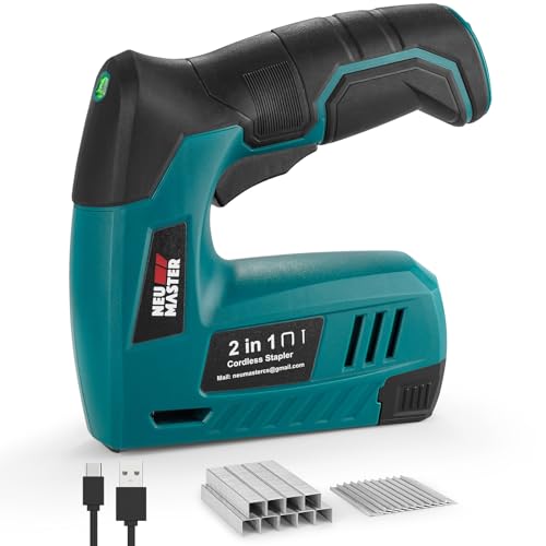 NEU MASTER Agrafeuse Électrique, 2-en-1 4V Cloueuse Electrique Sans Fil