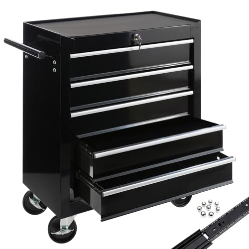 AREBOS Servante d’Atelier Servante Caisse à Outils | 5 Tiroirs