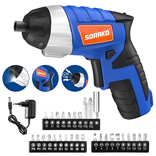 SORAKO Visseuse Sans Fil, 6Nm Tournevis Electrique 3,6V avec 30
