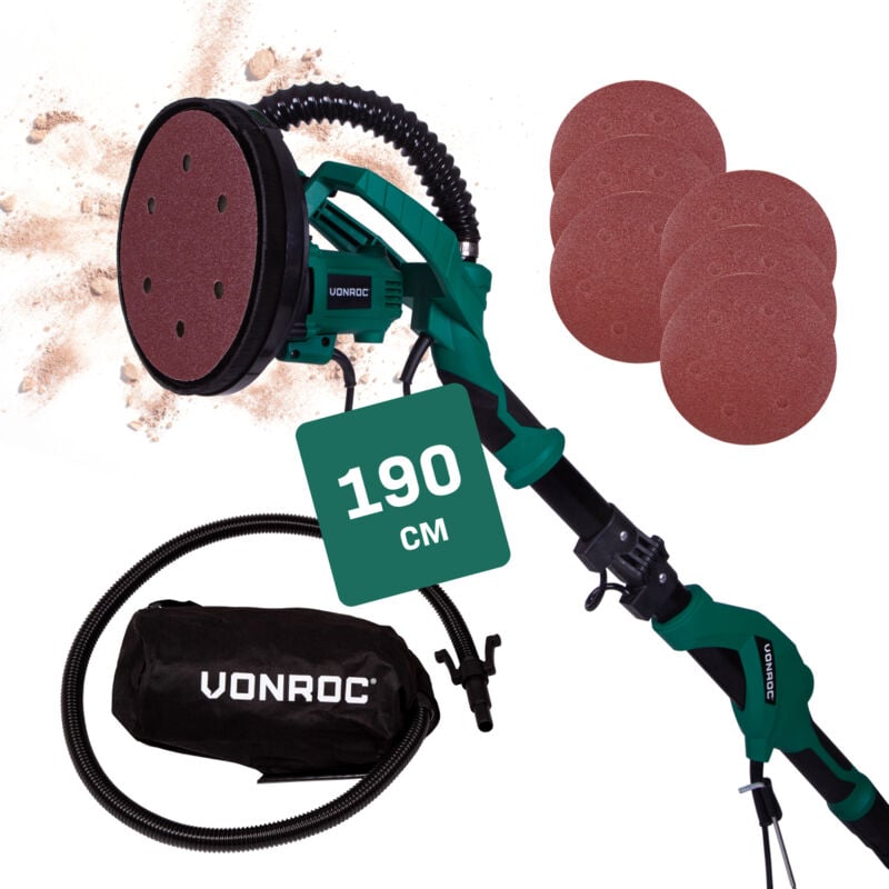 Ponceuse girafe 1050 w - idéale pour le plafond et